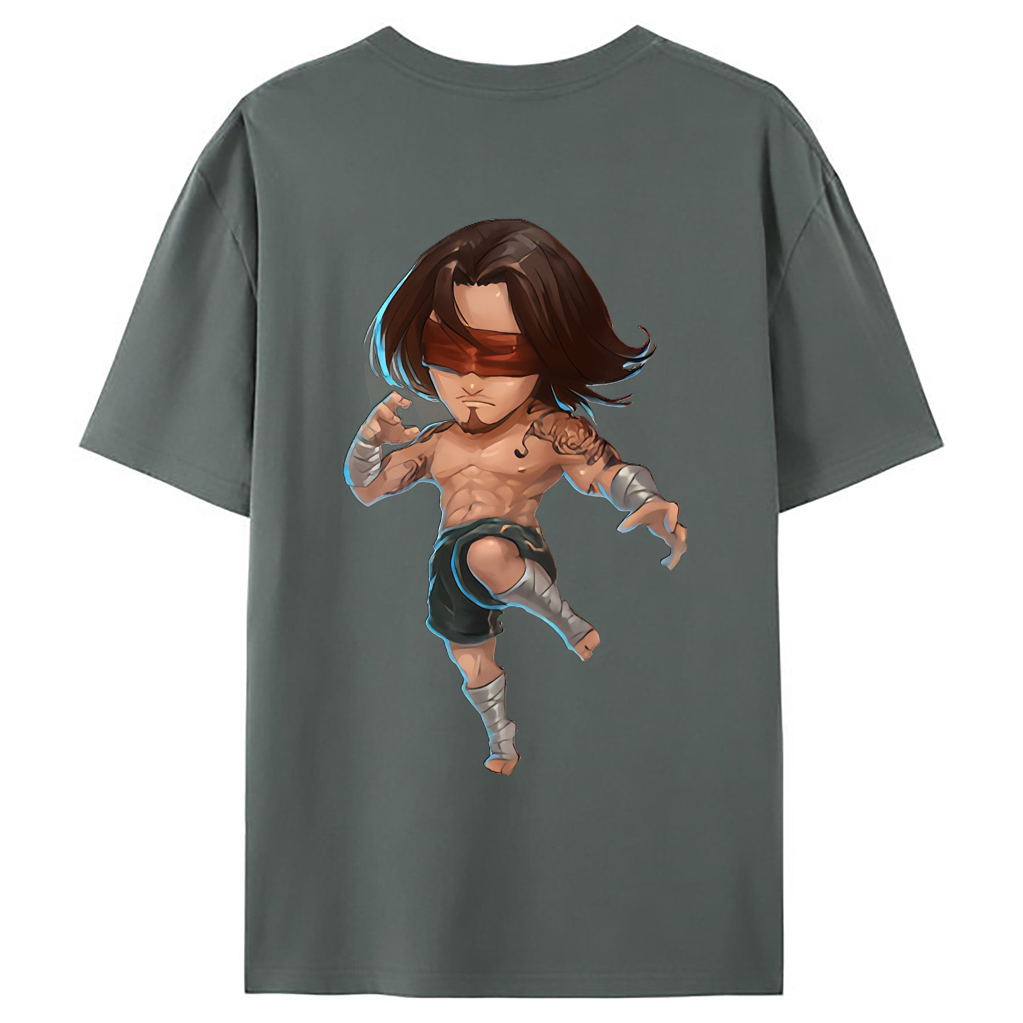 （画像用） リーグ・オブ・レジェンド League of Legends LOL 綿100％ メンズ半袖Tシャツ（バックプリント） 通気性